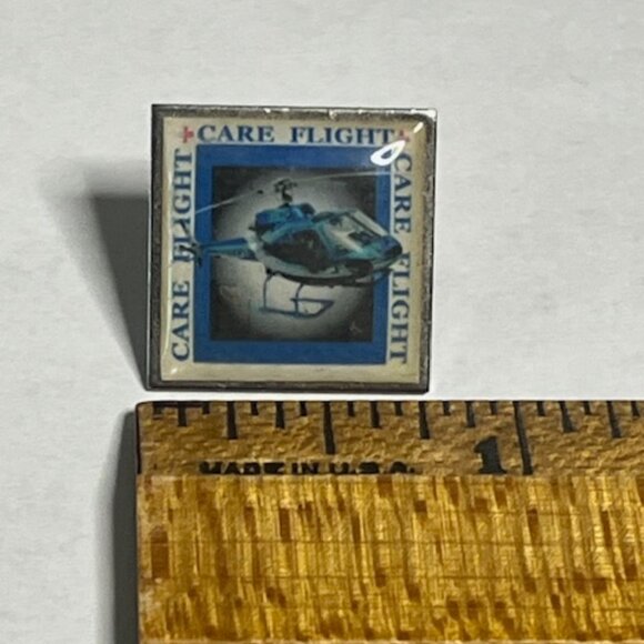VTG Care Flight Helicopter Medical Ambulance Air Airbus Lapel Hat Bag Pin - Picture 3 of 9